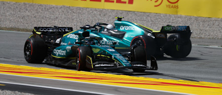 But Lance's race was effectively ended when Pierre Gasly tipped him into a spin