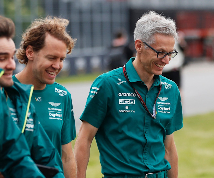Sebastian Vettel and Mike Krack