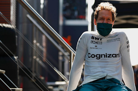 Sebastian all smiles between sessions at Zandvoort