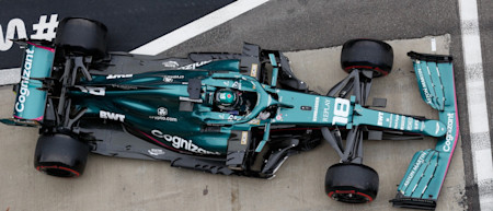 Lance prepares to exit the Sochi Autodrom pitlane in Friday practice 