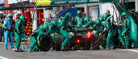 The team opted for different two-stop strategies with the cars.