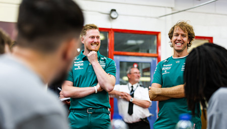  Seb was joined by his No.1 Mechanic, Mikey Brown