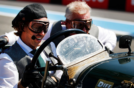 The pair were thrilled by the Green Pea and its differences to modern-day machinery.