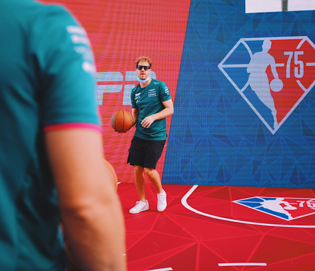 Sebastian Vettel: F1 Free Throw Challenge