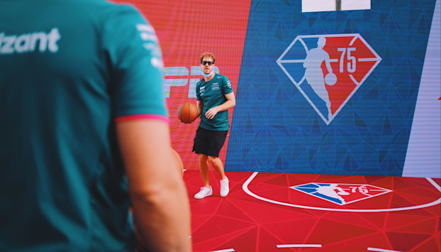 Sebastian Vettel: F1 Free Throw Challenge