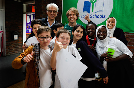 Sebastian: "It was great to meet so many young kids at the school – they were so excited!"