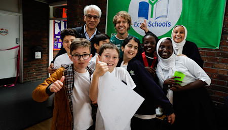 Sebastian: "It was great to meet so many young kids at the school – they were so excited!"