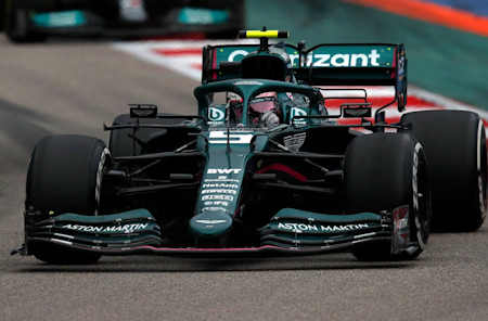 Sebastian ran a long first stint in the Russian Grand Prix before switching to Hard tyres