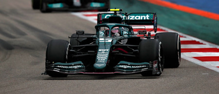 Sebastian ran a long first stint in the Russian Grand Prix before switching to Hard tyres