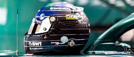 Lance wore a special edition crash helmet voted for by fans via Global Partner Socios' fan-first app