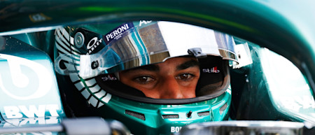 Lance prepares to head out in the AMR21