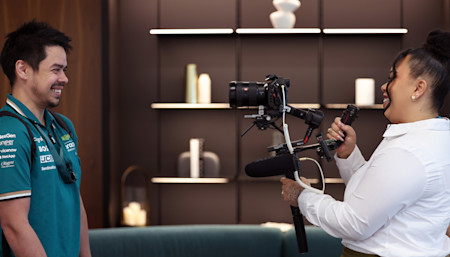 Creator Collective member Rheanna wasted no time in capturing content with the team.