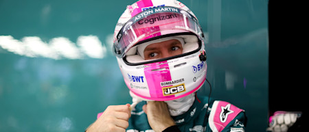 Sebastian gets ready for qualifying in Jeddah