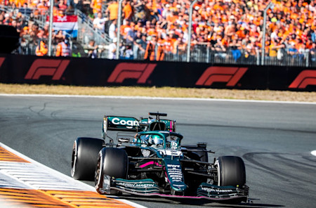 Lance races past the passionate Zandvoort fans