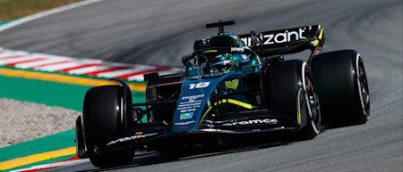 Lance navigates the Circuit de Barcelona-Catalunya