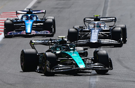 A battle for ninth place between Sebastian, Yuki Tsunoda and Esteban Ocon