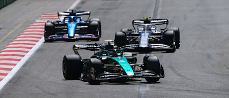 A battle for ninth place between Sebastian, Yuki Tsunoda and Esteban Ocon