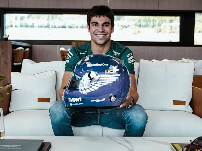 Lance's special edition crash helmet