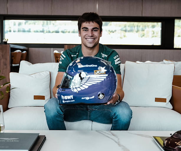 Lance's special edition crash helmet