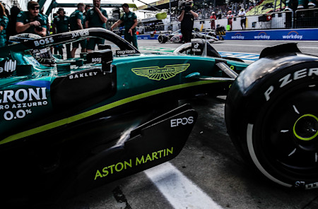 Starting Saturday's action, Lance headed out onto the track to get some Hard tyre running in.