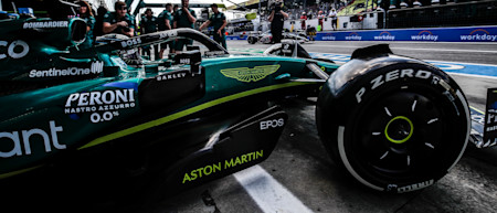 Starting Saturday's action, Lance headed out onto the track to get some Hard tyre running in.