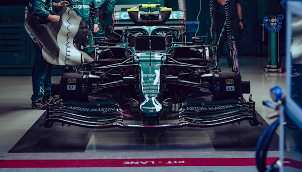 The AMR21 awaits