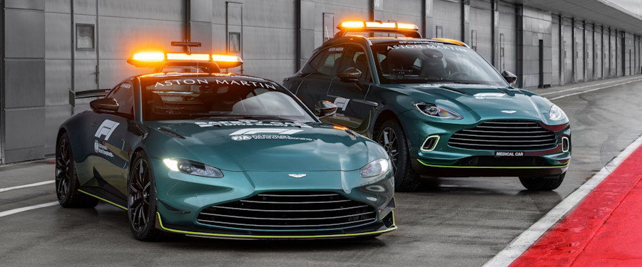 Vantage and DBX both take on roles supporting Formula One