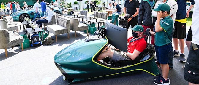 Guests enjoy the AMR-C01 simulator 