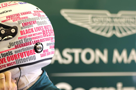Sebastian also wore a special-edition crash for the 2021 Abu Dhabi Grand Prix