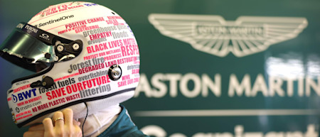 Sebastian also wore a special-edition crash for the 2021 Abu Dhabi Grand Prix