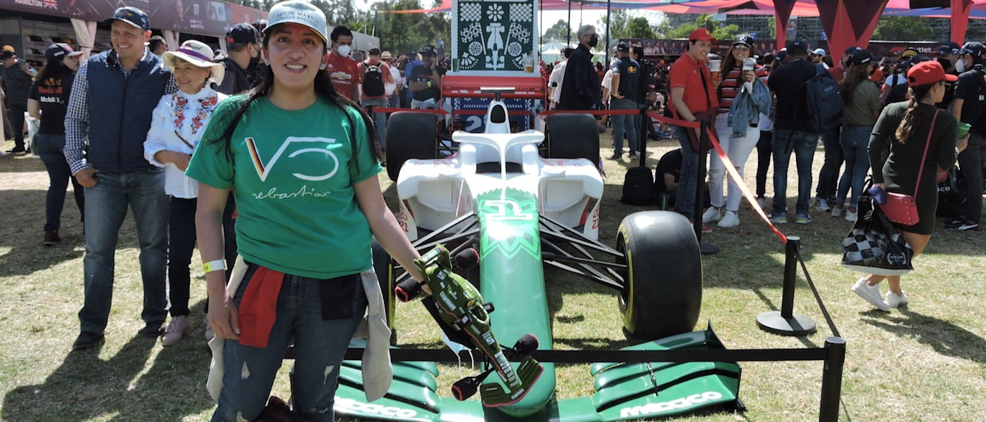 Lorena at the Mexican GP