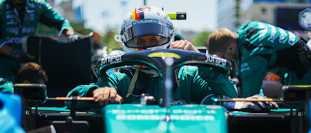 Sebastian settles in ready for the race