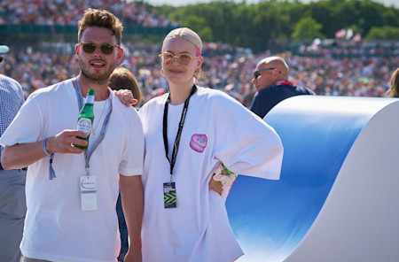 Radio Presenter Will Manning & Singer Anne Marie at the Amici Di Peroni hospitality