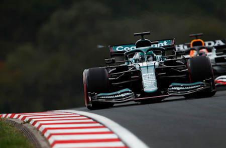 Lance pushes the limit on the Soft tyre during qualifying in Turkey