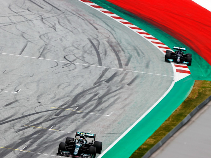 Ending a lap in Austria