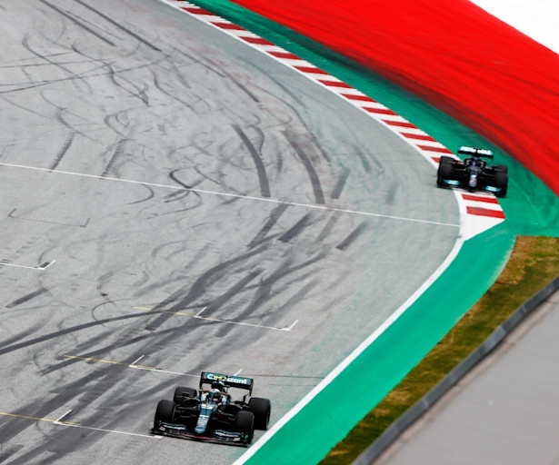 Ending a lap in Austria