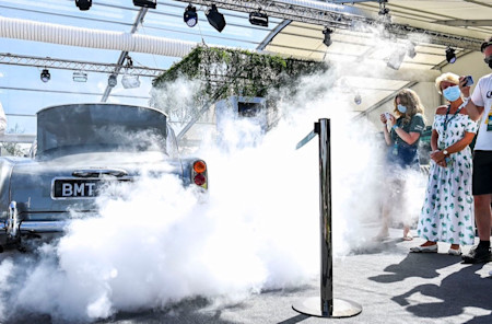 Guests enjoy the famous DB5 in action