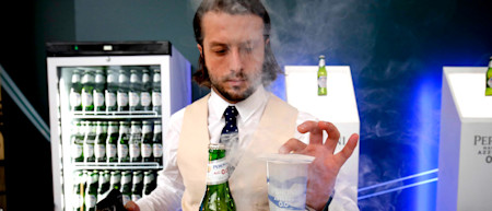 Celebrating a successful launch with a Peroni Nastro Azzurro 0.0%