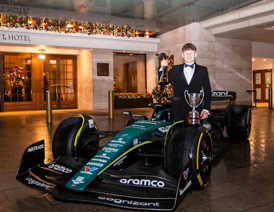 Joseph Loake with F1 car copynl