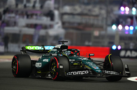 Lance drives through Turn 14 in FP2