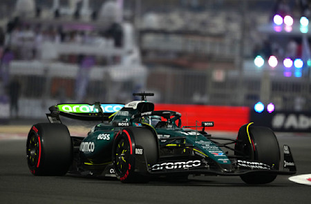Lance drives through Turn 14 in FP2