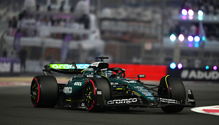 Lance drives through Turn 14 in FP2