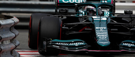 Sebastian gets close to the barriers in qualifying