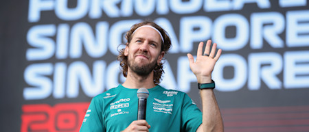 Sebastian received a very warm welcome at the fan forum ahead of his final Singapore Grand Prix.