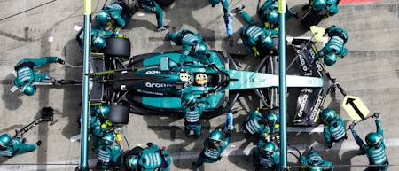 A quick pitstop for Sebastian was unable to change his fortunes after contact with Pierre Gasly.