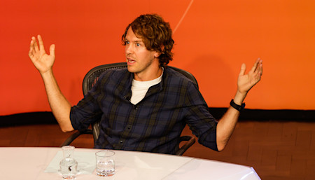 Sebastian answered questions about politics, the energy crisis and environmentalism in Formula One