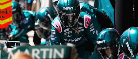 Practice makes perfect: the team runs through a practice pitstop