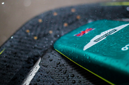 The rain arrived on Saturday, making conditions tricky on circuit.