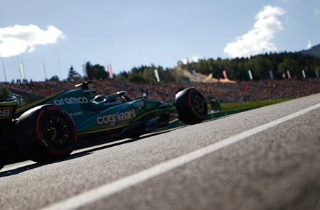 Sebastian heading out onto the track during Friday's practice session.