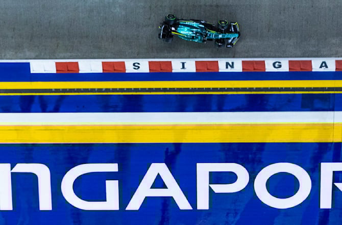 The circuit was still damp by the time qualifying came around.
